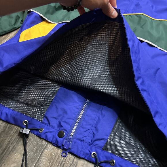 Vintage Asics Full Zip 80s 90s Windbreaker Jacket Size Large WT93 Multicolor - Picture 6 of 8